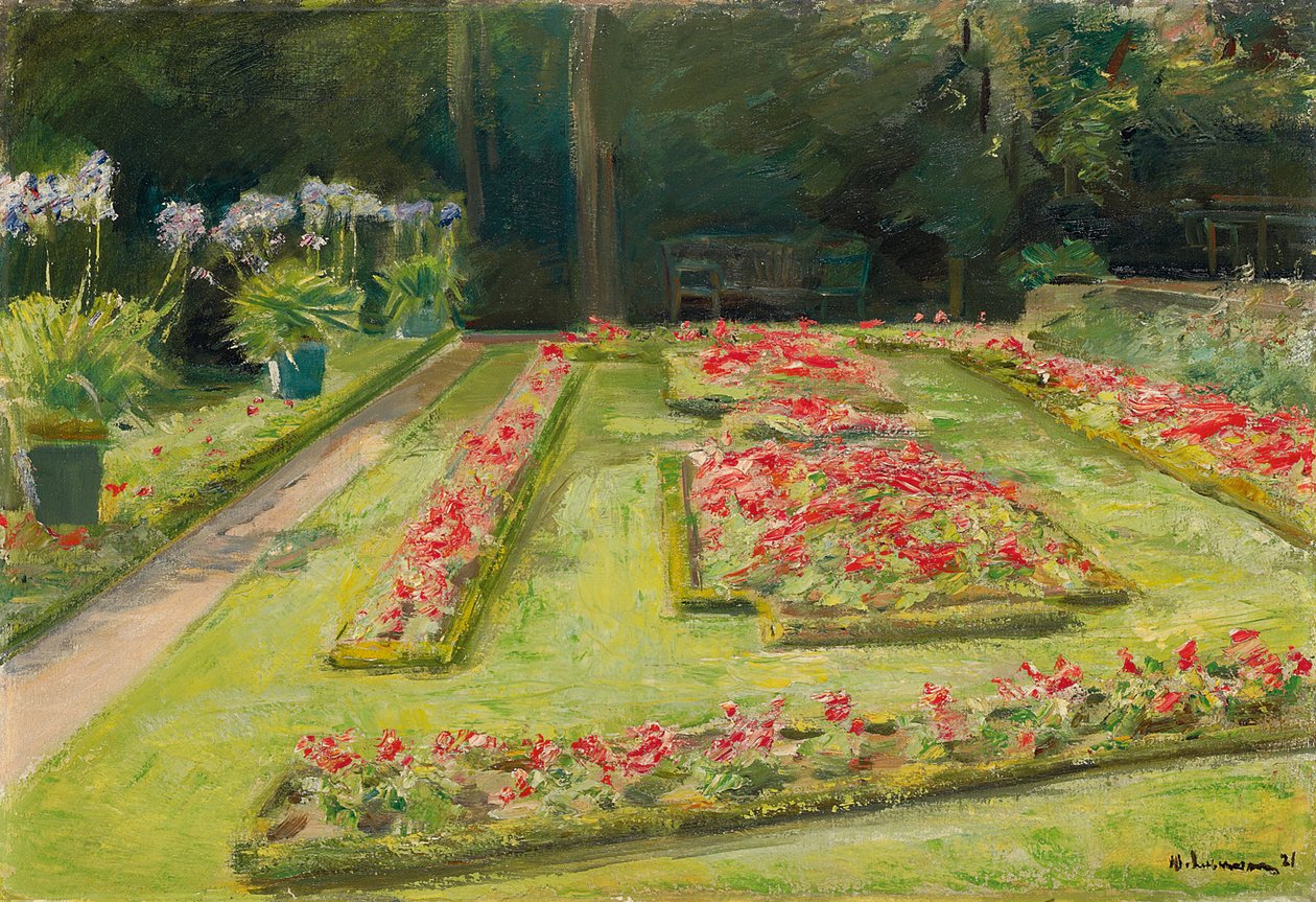 Kukkaterassi Wannsee Gardenissa, 1921 tekijältä Max Liebermann