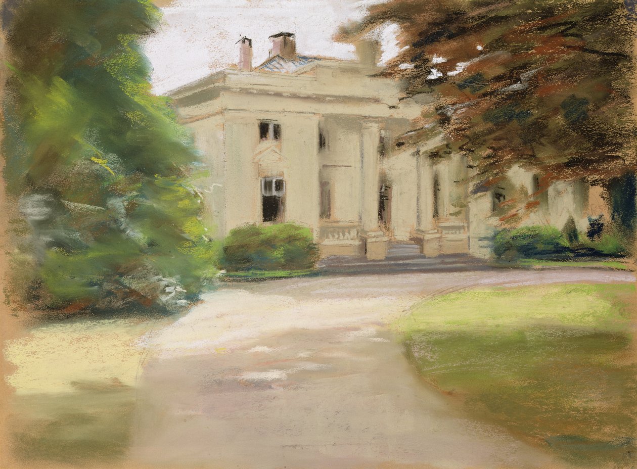 Godeffroyn maalaistalo Hirschpark von Nienstedtenissä Elbellä, 1902 (pastelli paperille) tekijältä Max Liebermann