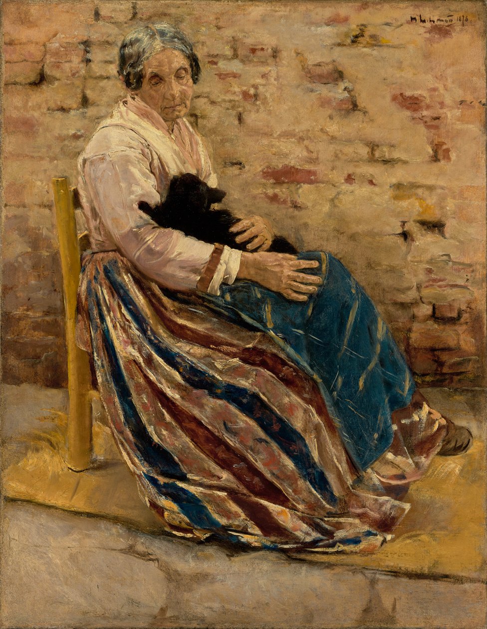 Nainen ja kissa tekijältä Max Liebermann