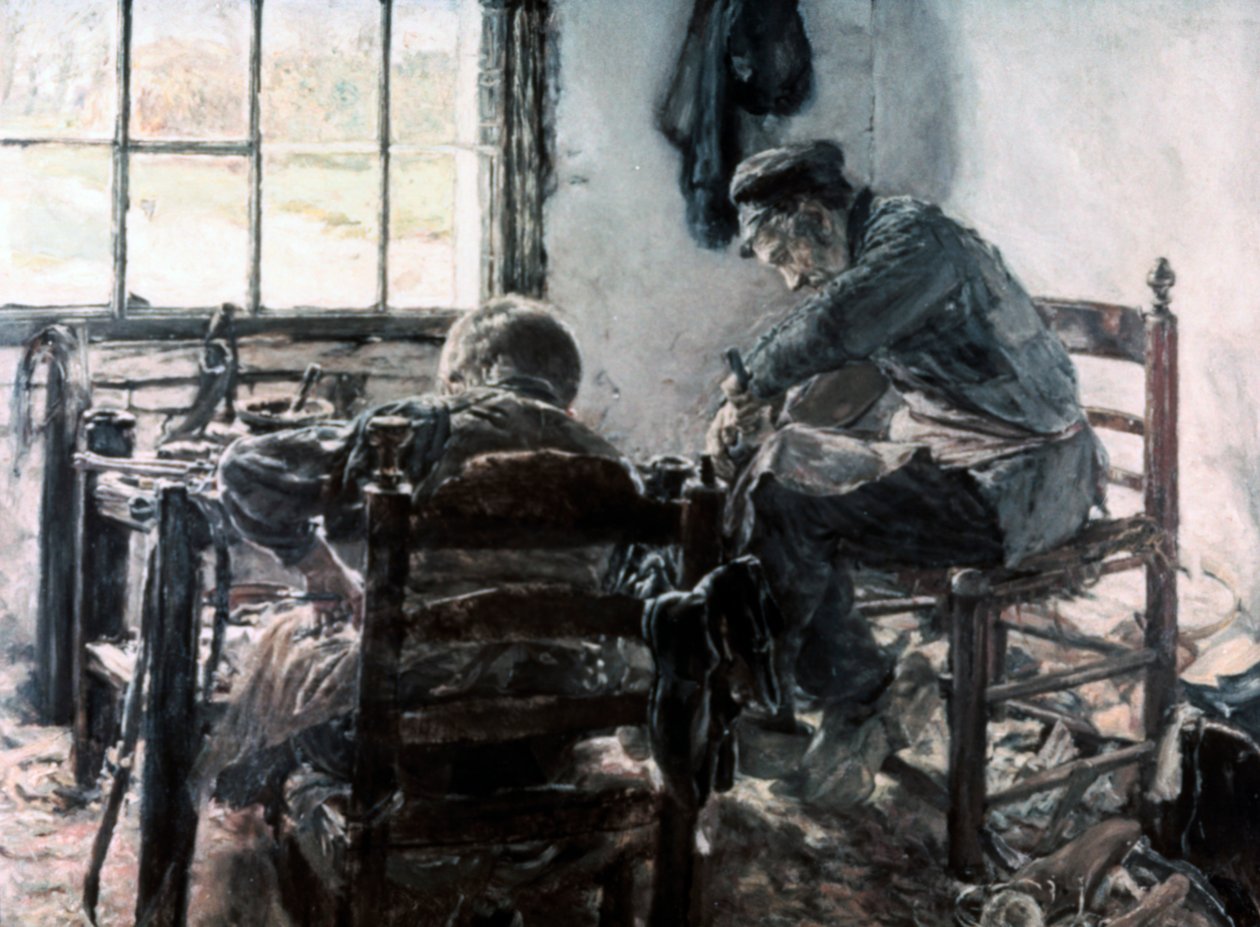 Kenkävalmistajan työpaja, 1881 tekijältä Max Liebermann