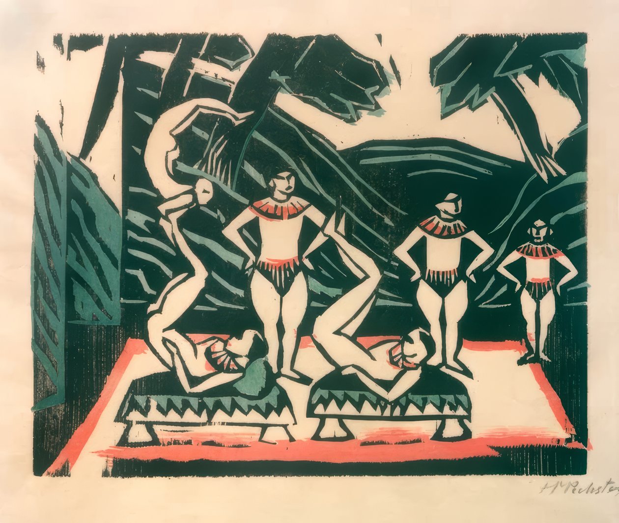 Akrobaatit III tekijältä Max Pechstein