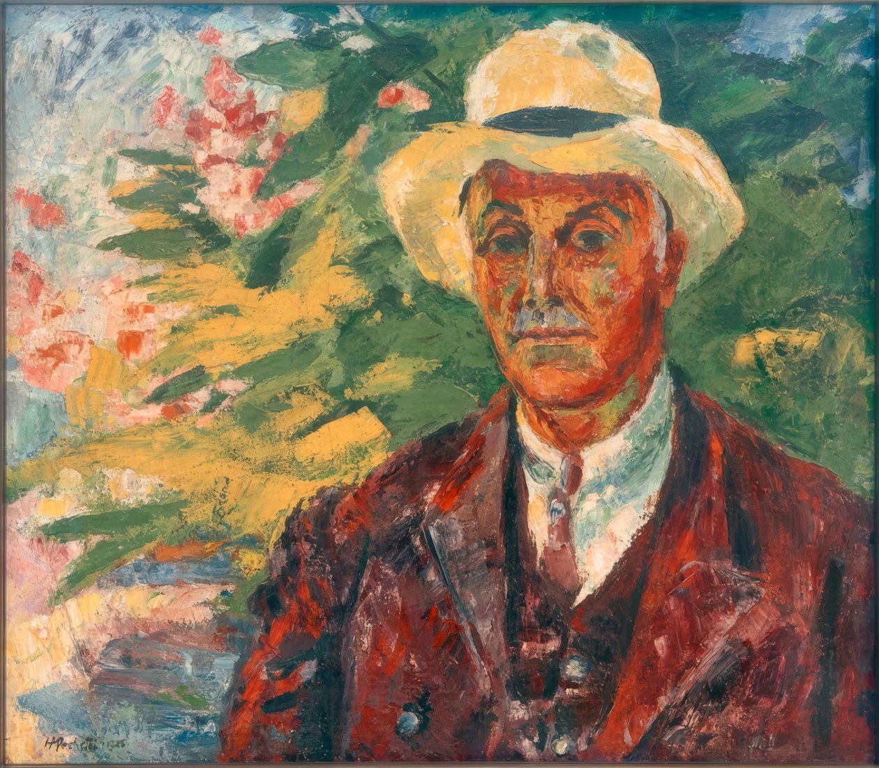 Tohtori Walter Minnich – Muotokuva vihreässä ympäristössä tekijältä Max Pechstein