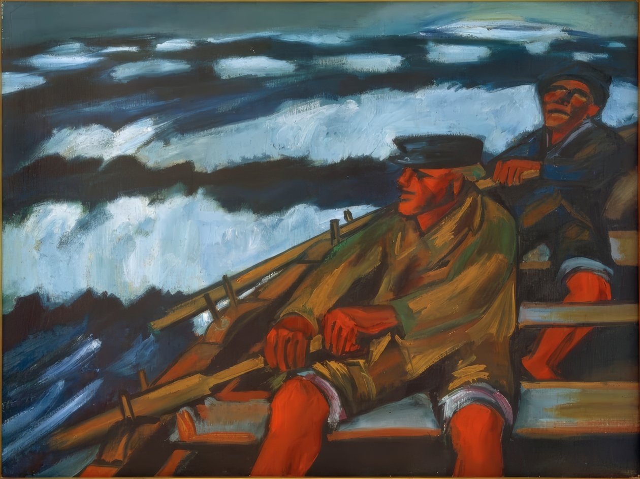 Kalastaja veneessä tekijältä Max Pechstein
