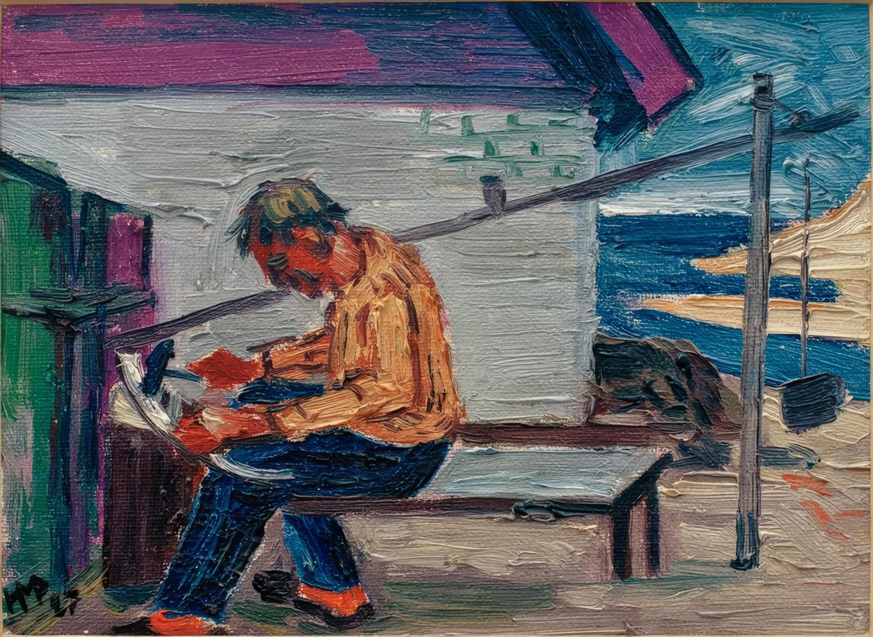 Lude teroittamassa tekijältä Max Pechstein