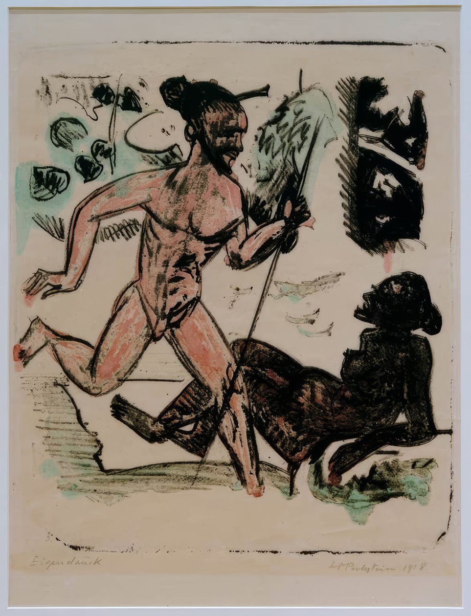 Palau III (juoksija ja alaston) tekijältä Max Pechstein