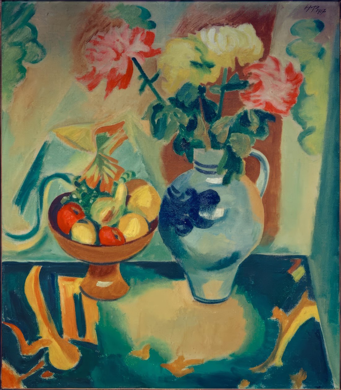 Still life with chrysanthemums tekijältä Max Pechstein