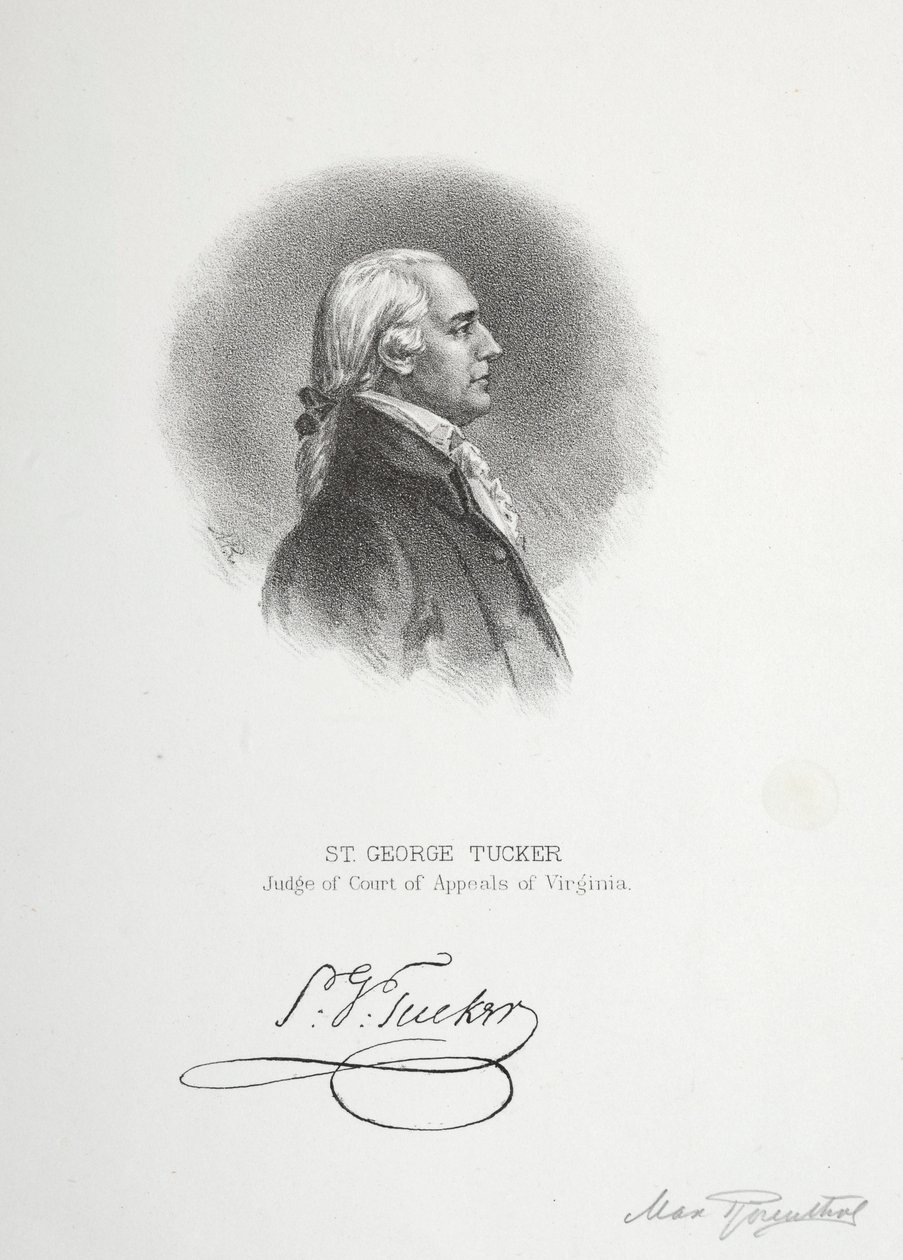 St. George Tucker, Virginian muutoksenhakutuomioistuimen tuomari tekijältä Max Rosenthal