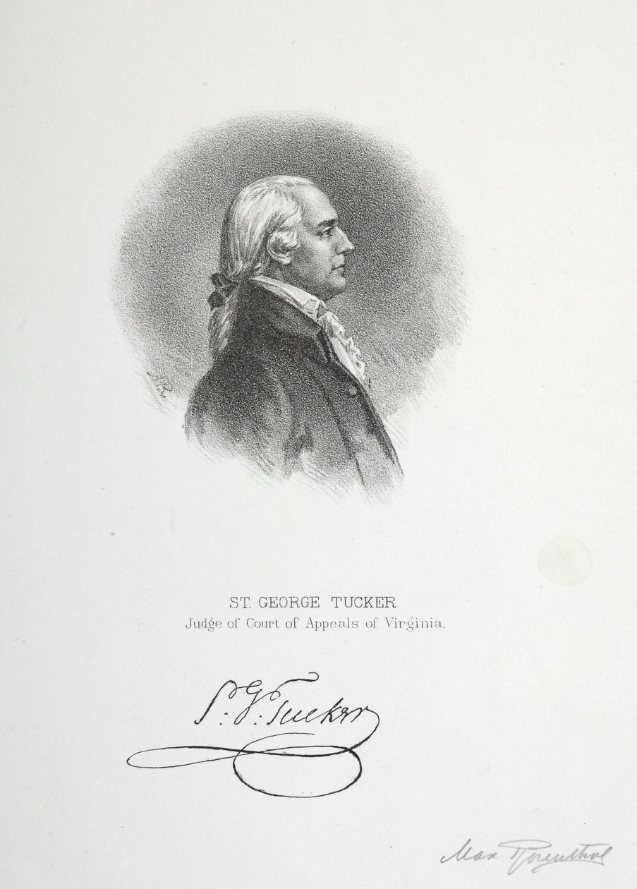 St. George Tucker, Virginian muutoksenhakutuomioistuimen tuomari. tekijältä Max Rosenthal