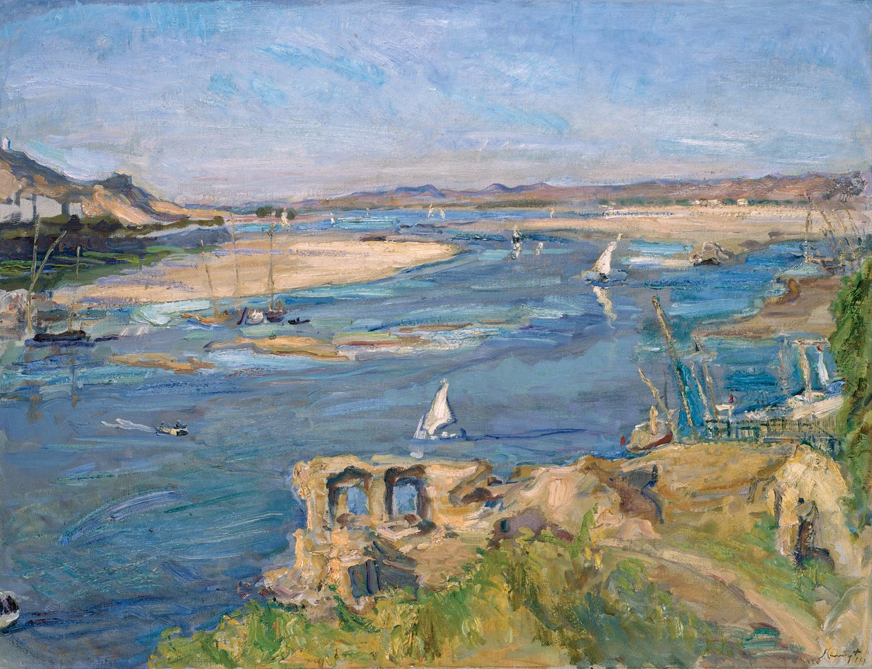 Niili lähellä Assuania, 1914 tekijältä Max Slevogt