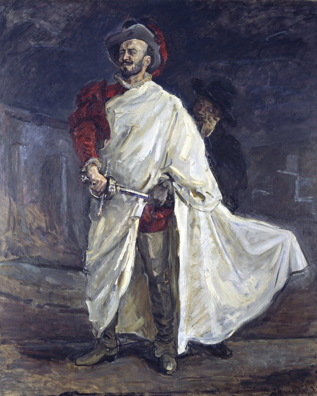 Laulaja Francisco Andrade Don Giovannin roolissa Mozartin oopperassa, 1902 tekijältä Max Slevogt