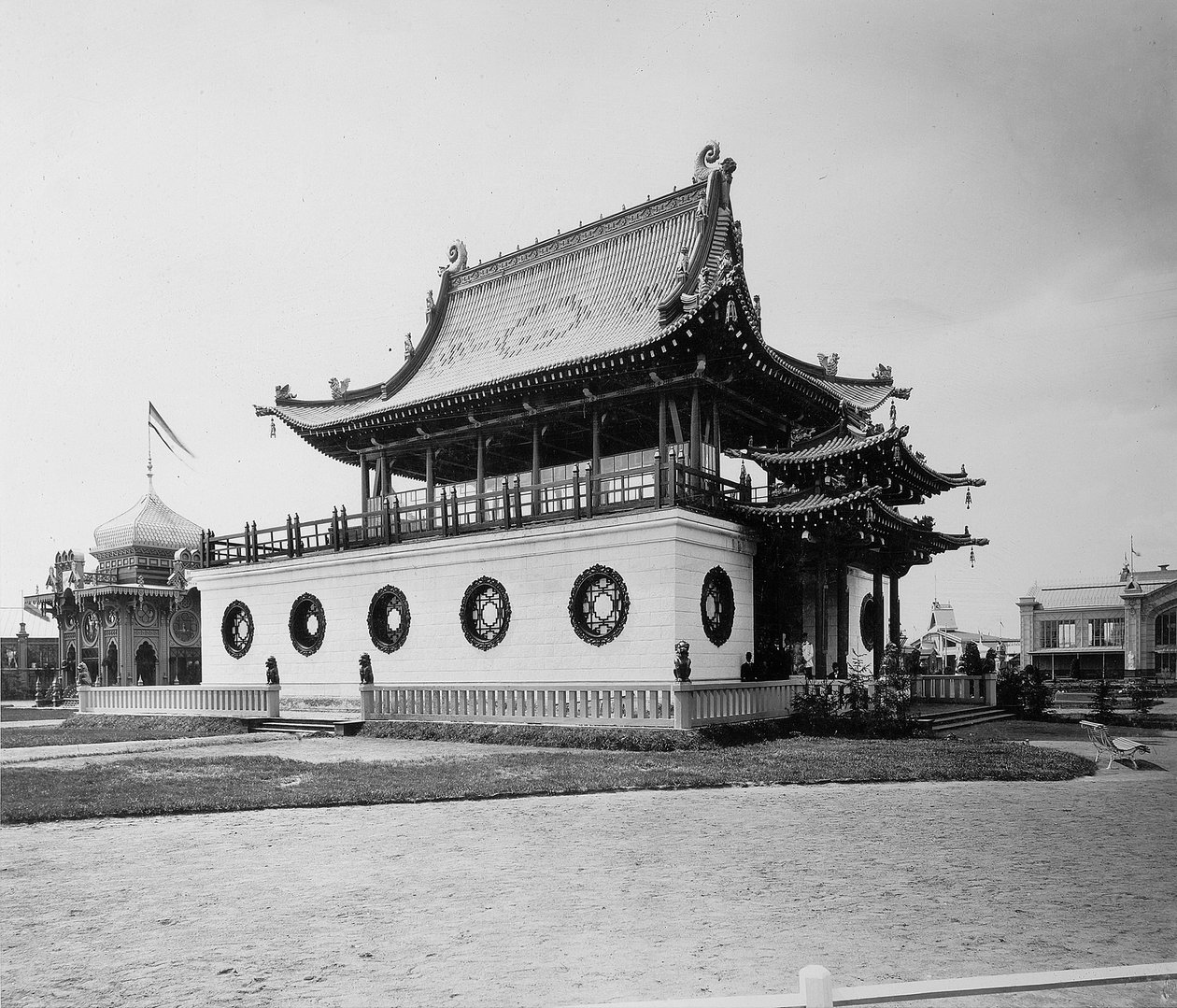 Kiinan paviljonki, koko Venäjän näyttely, Nižni Novgorod, Venäjä, 1896. tekijältä Maxim Dmitriev