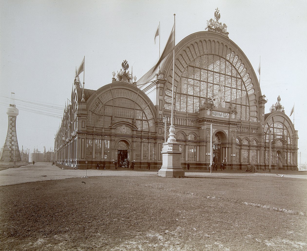 Koneiden kulma, koko Venäjän näyttely, Nižni Novgorod, Venäjä, 1896. tekijältä Maxim Dmitriev