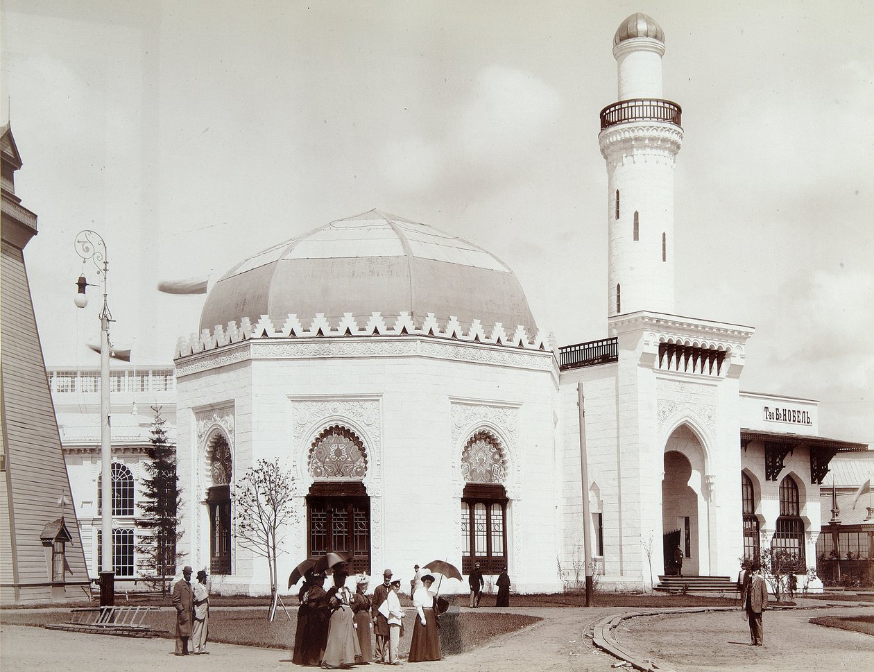 Panorama of the Nobel Company, koko Venäjän näyttely, Nižni Novgorod, Venäjä, 1896. tekijältä Maxim Dmitriev