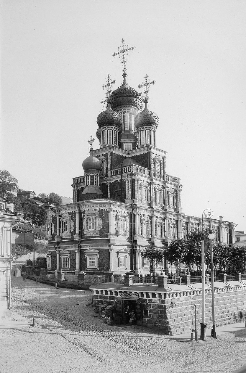 Neitsyt syntymäkirkko Stroganovin kirkko, Nižni Novgorod, Venäjä, 1896. tekijältä Maxim Dmitriev