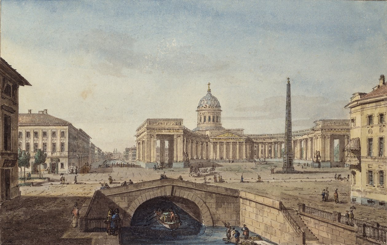 Kazanin katedraali Pietarissa, 1817 tekijältä Maxim Nikiphorovich Vorobyev