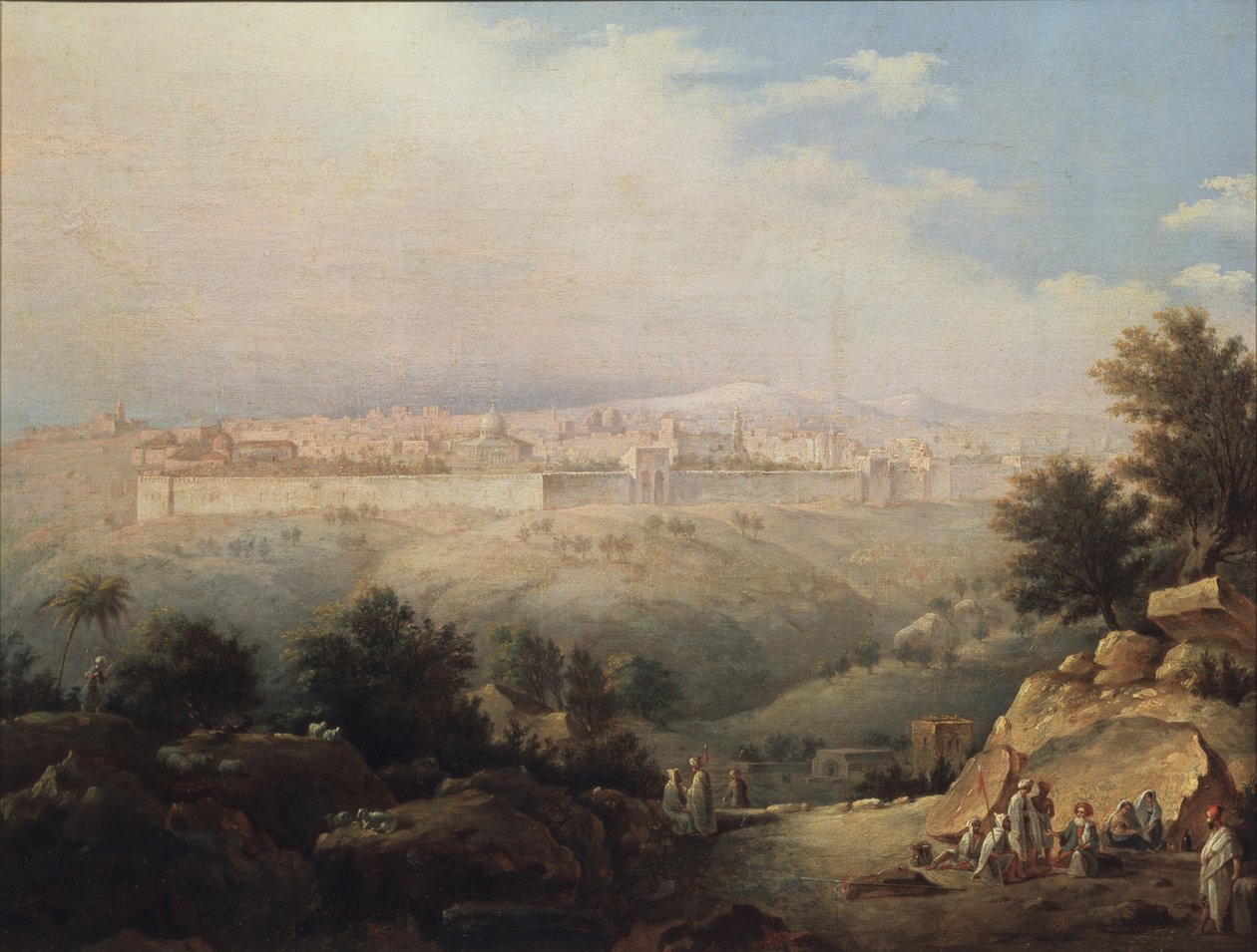 Näkymä Jerusalemiin, 1821 tekijältä Maxim Nikiphorovich Vorobyev