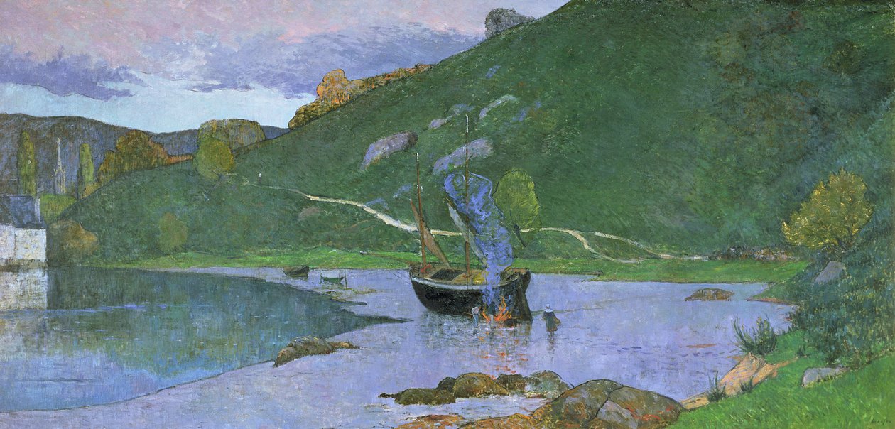 Maisema Pont-Avenissa, noin 1893-94 tekijältä Maxime Emile Louis Maufra