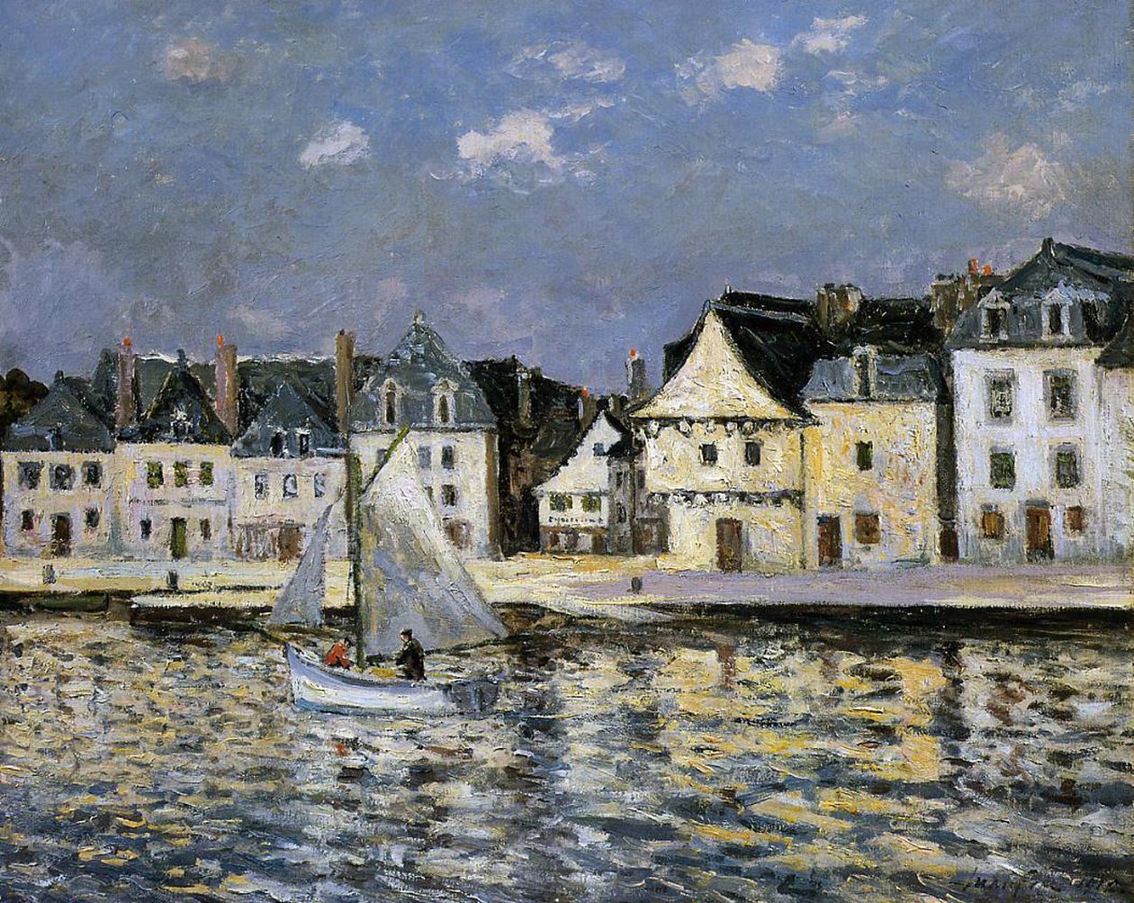 St. Goustanin satama, Bretagne, 1912 tekijältä Maxime Emile Louis Maufra