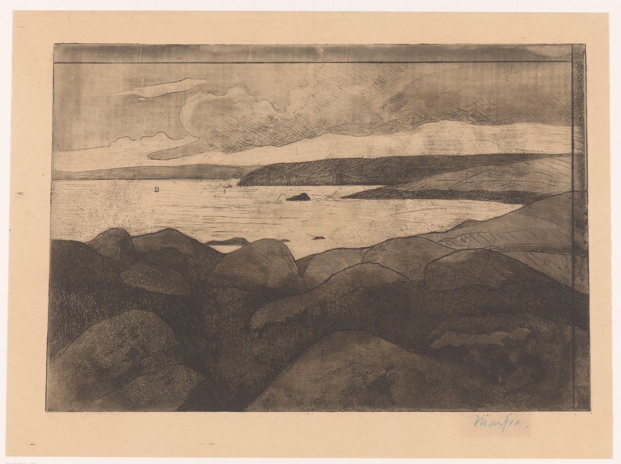 Bretonin rannikko tekijältä Maxime Camille Louis Maufra (attributed to)