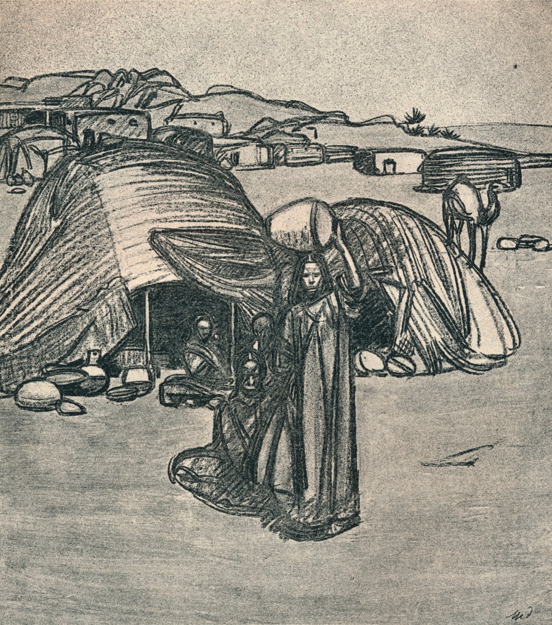 At the Gates of the Desert, n. 1920, 1923 tekijältä Maxime Pierre Jules Dethomas