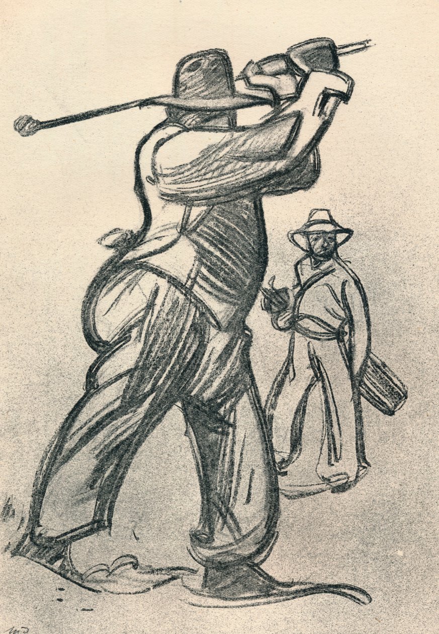Golfin pelaaja, 1920, 1923 tekijältä Maxime Pierre Jules Dethomas