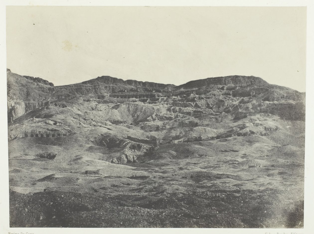 Gournah, Thebes Necropolis, Thebes, 184951, painettu 1852. tekijältä Maxime Du Camp