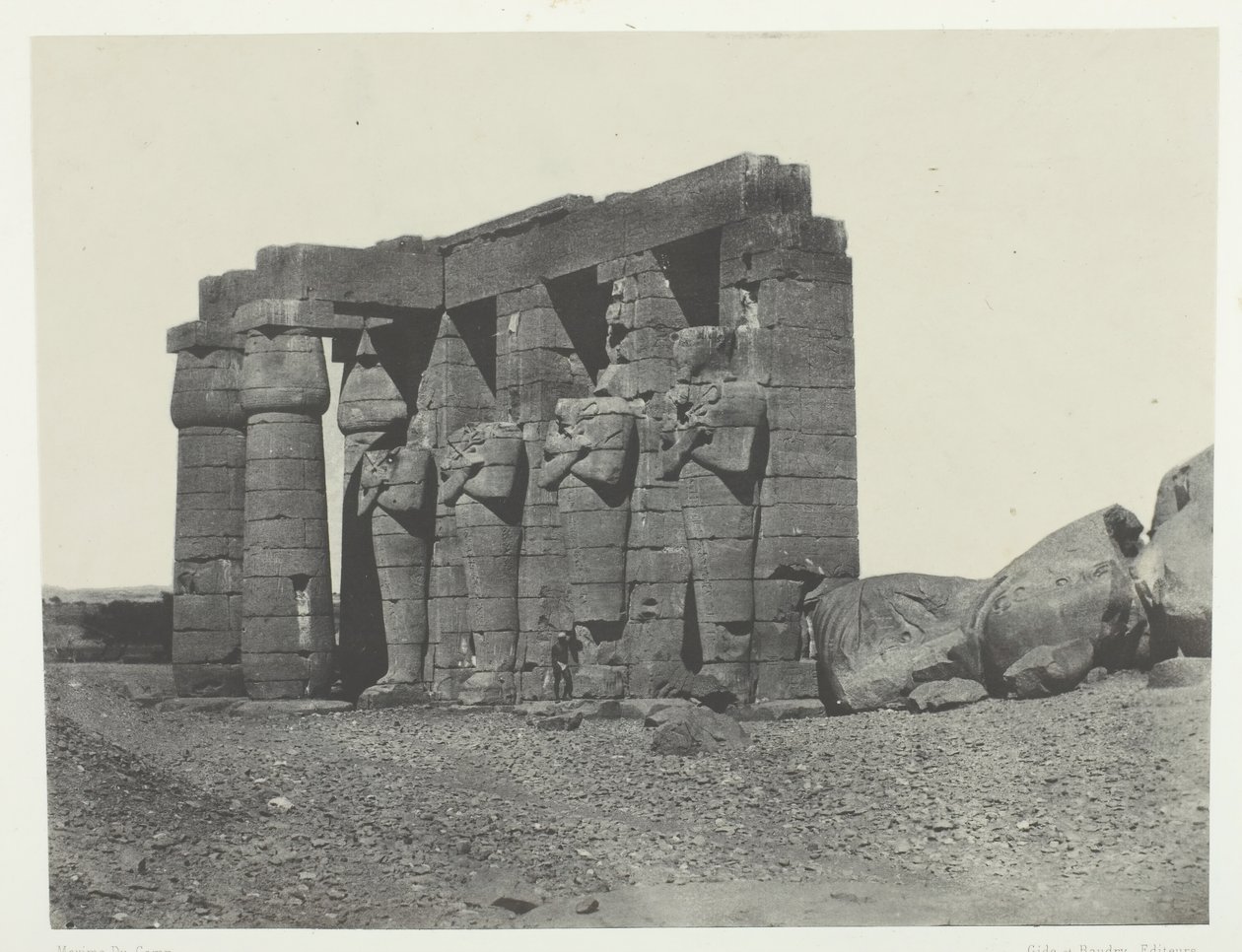 Gournah, Osymandias Ramesseum Occidentalin haudan perystyle, Thebes, 184951. tekijältä Maxime Du Camp
