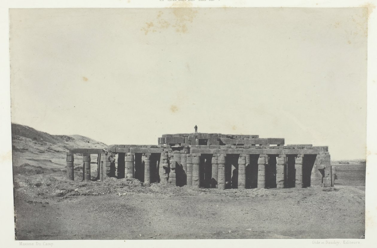 Gournah, Osymandiasin hauta, Thebes, 184951, painettu 1852. tekijältä Maxime Du Camp