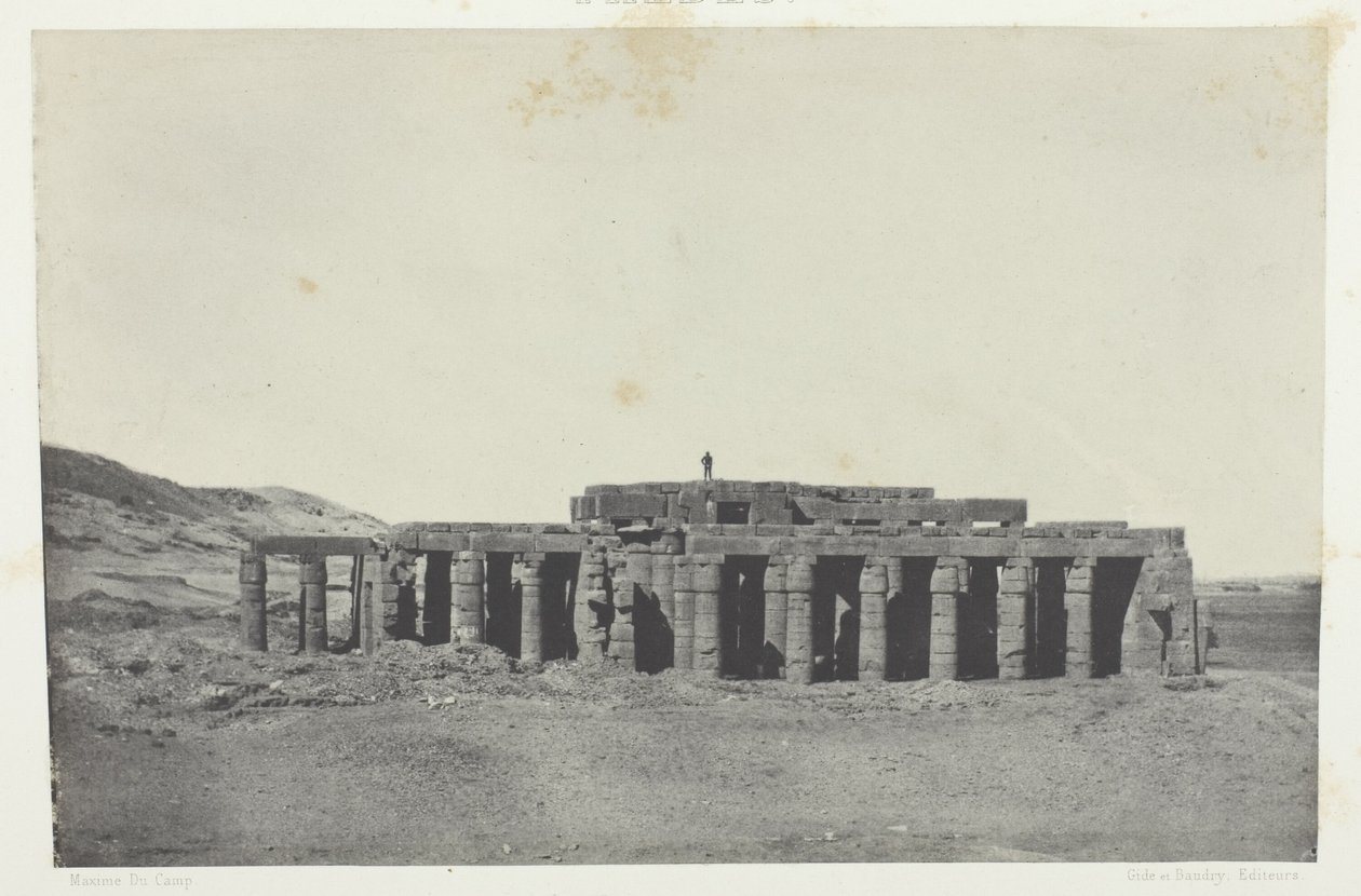 Gournah, Osymandiasin hauta; Thebe, levy 58 albumista "Egypte, Nubie, Palestine et Syrie" (1852). tekijältä Maxime Du Camp