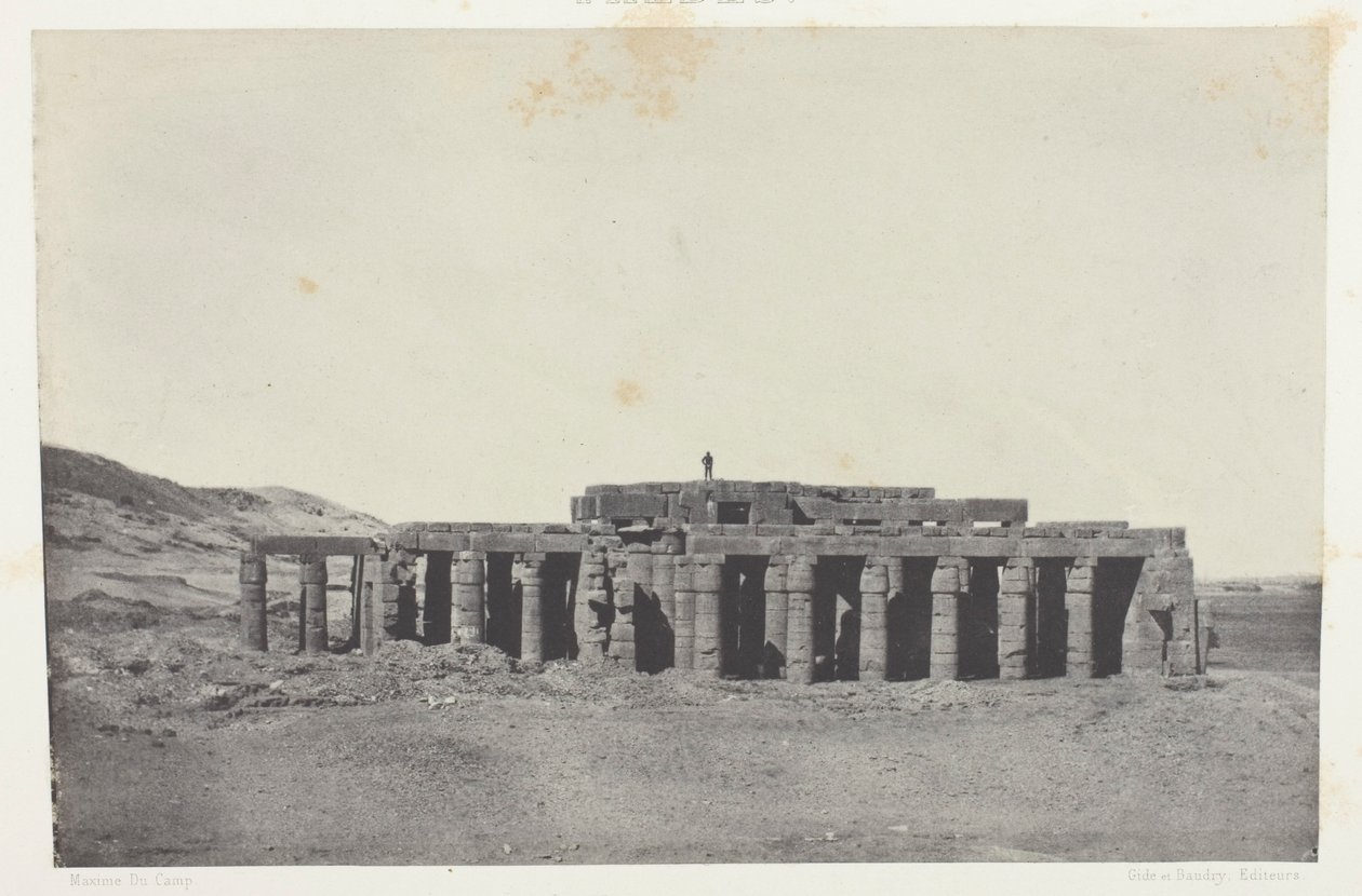 Gournah, Osymandiasin hauta; Thebe, levy 58 albumista "Egypte, Nubie, Palestine et Syrie" (1852). tekijältä Maxime Du Camp