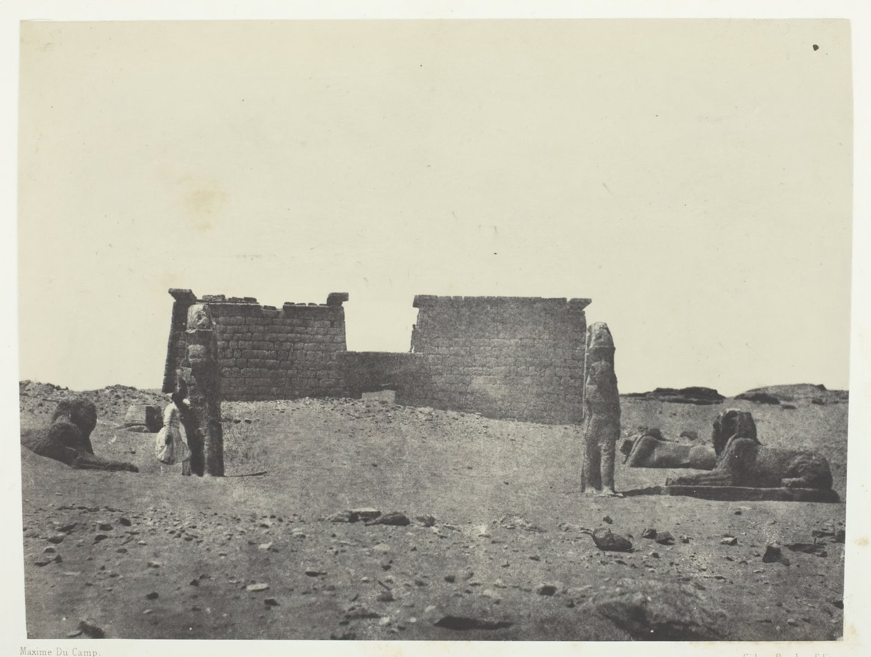 Hémi-Spéos De Séboua, Drômos, Nubia, 184951, painettu 1852. tekijältä Maxime Du Camp
