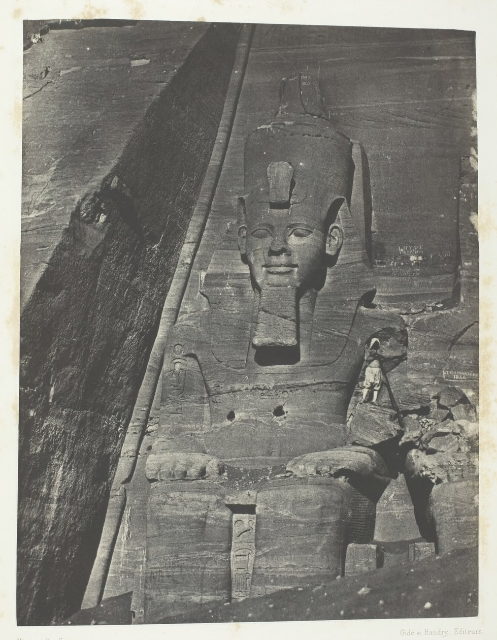 Ibsamboul, Colosse Oriental Du Grand Spéos De Phrè, Nubie, 184951, painettu 1852. tekijältä Maxime Du Camp