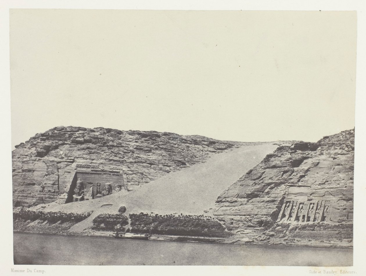 Ibsamboul, Les Deux Spéos; Nubie, levy 101 albumista "Egypte, Nubie, Palestine et Syrie" (1852). tekijältä Maxime Du Camp