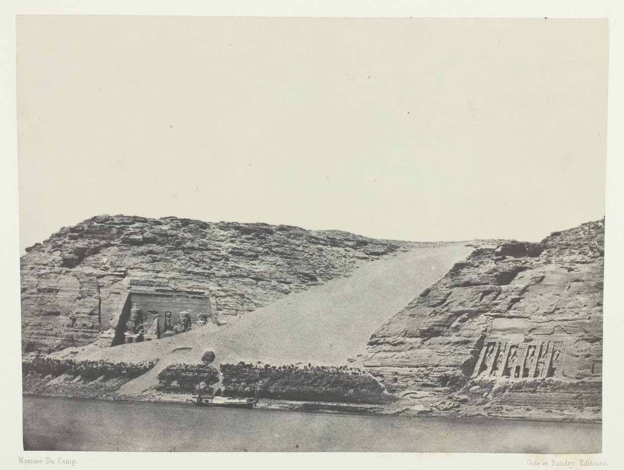 Ibsamboul, Les Deux Spéos; Nubie, levy 101 albumista "Egypte, Nubie, Palestine et Syrie" (1852). tekijältä Maxime Du Camp