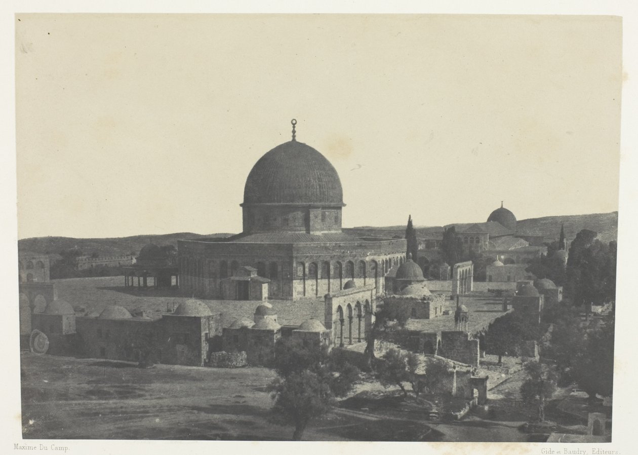 Jerusalem, Omarin moskeija; Palestiina tekijältä Maxime Du Camp