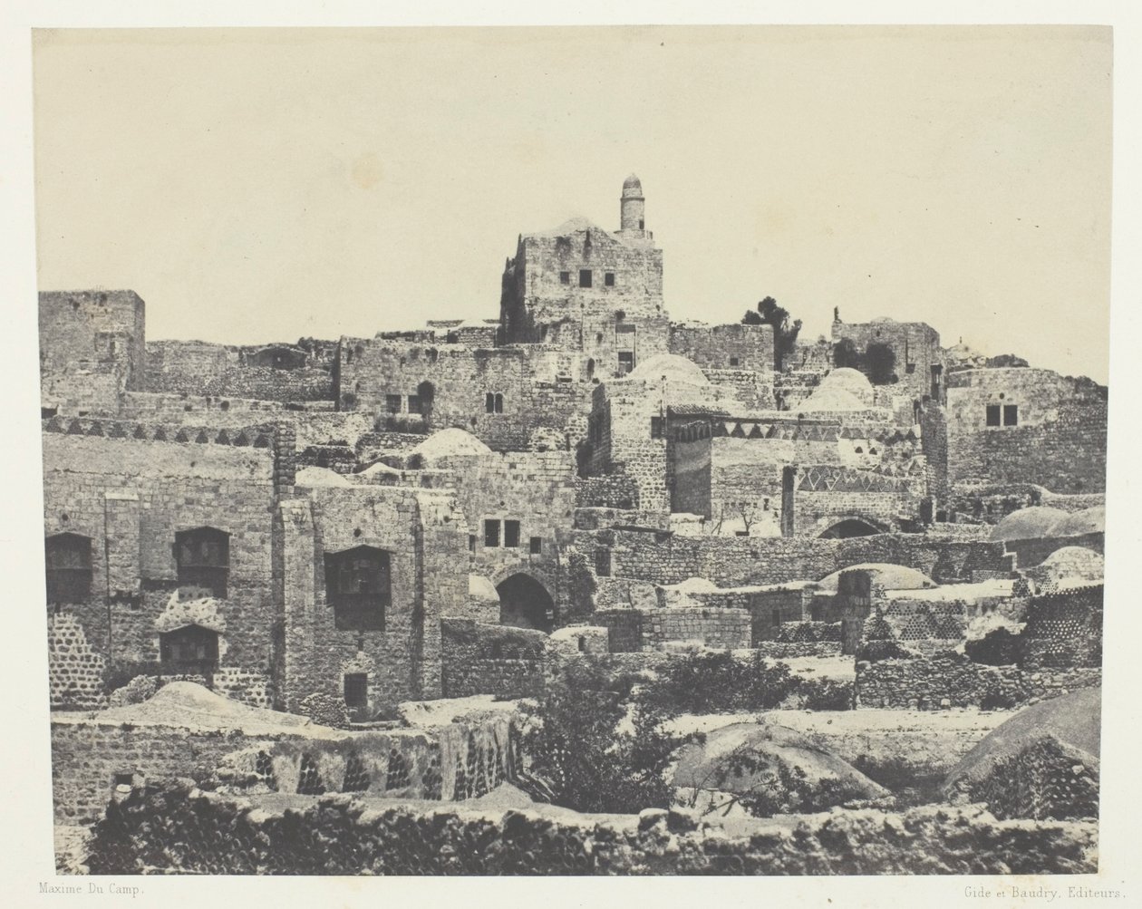 Jerusalem, läntinen kaupunginosa; Palestiina tekijältä Maxime Du Camp