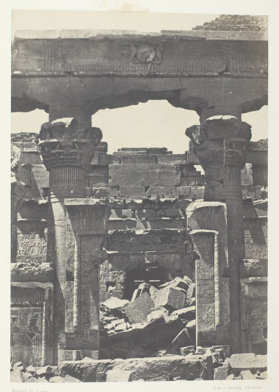 Kalabsheh, Porte du Pronaos; nubia tekijältä Maxime Du Camp