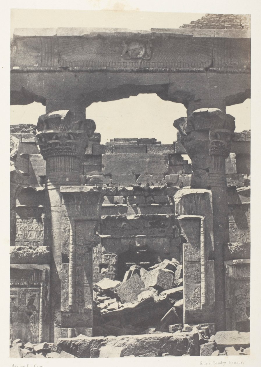 Kalabsheh, Porte du Pronaos; nubia tekijältä Maxime Du Camp