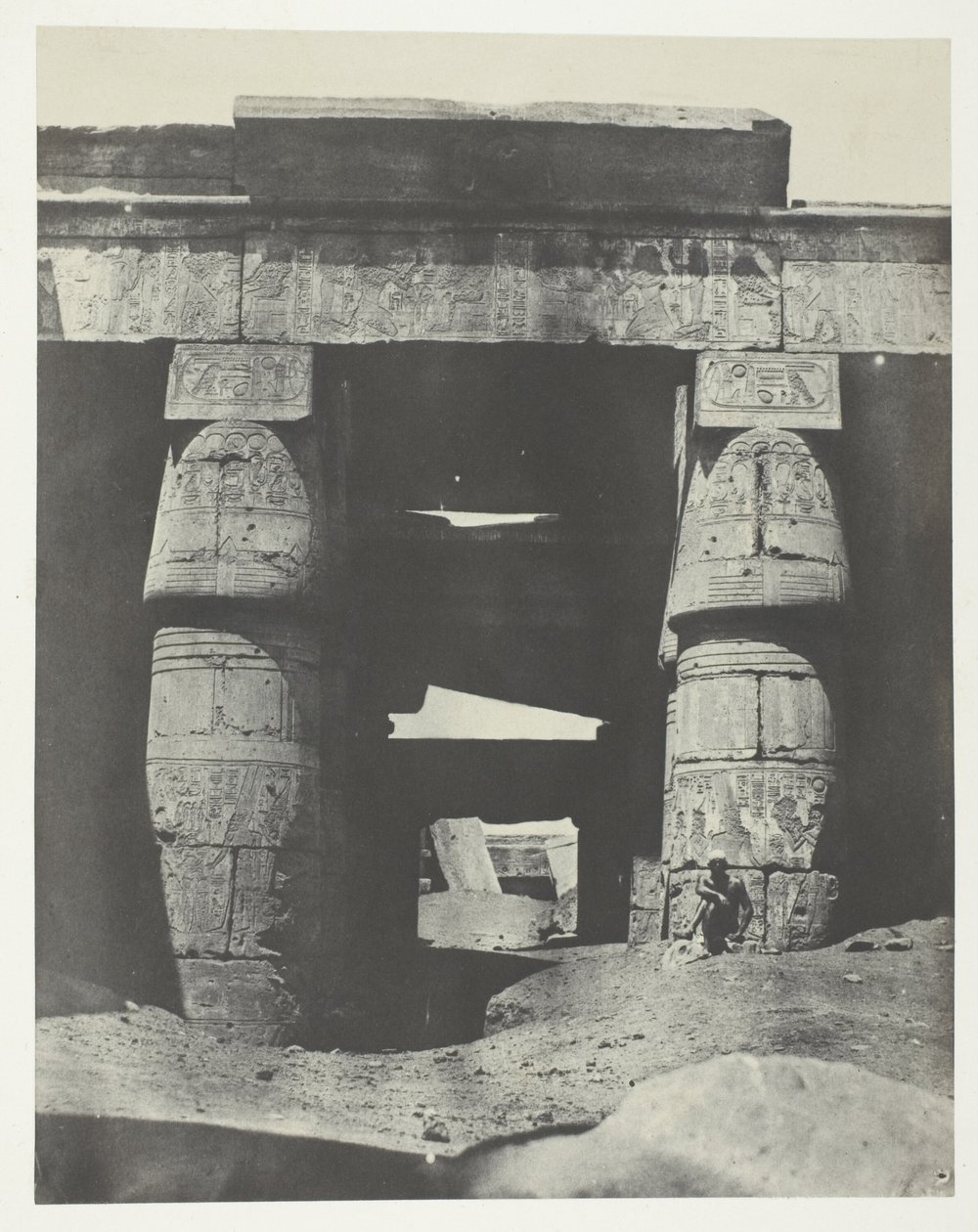 Karnak, Khonsin temppelin portico; Thebes tekijältä Maxime Du Camp