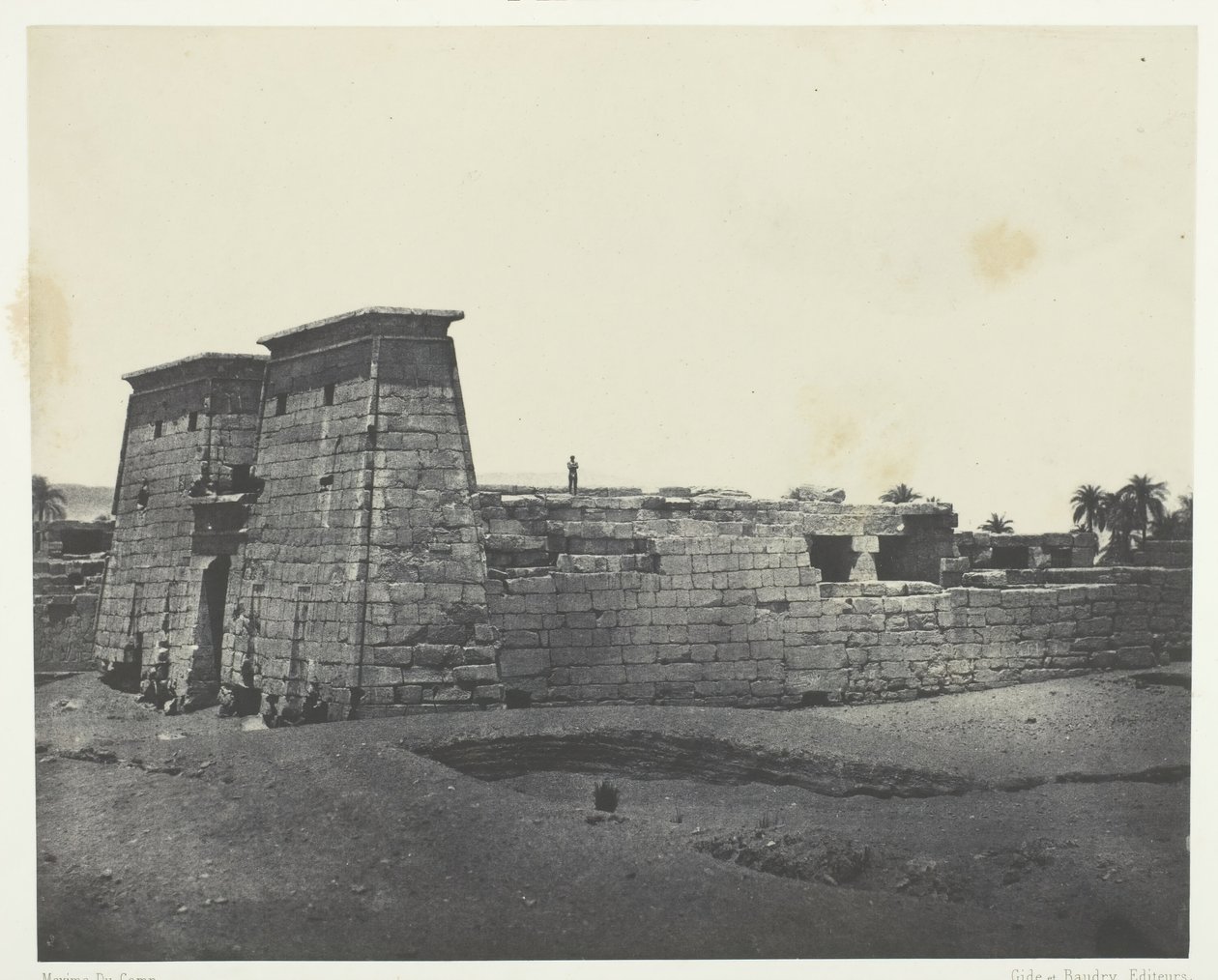 Karnak, Temple de Khons, Thèbes, 184951, painettu 1852. tekijältä Maxime Du Camp