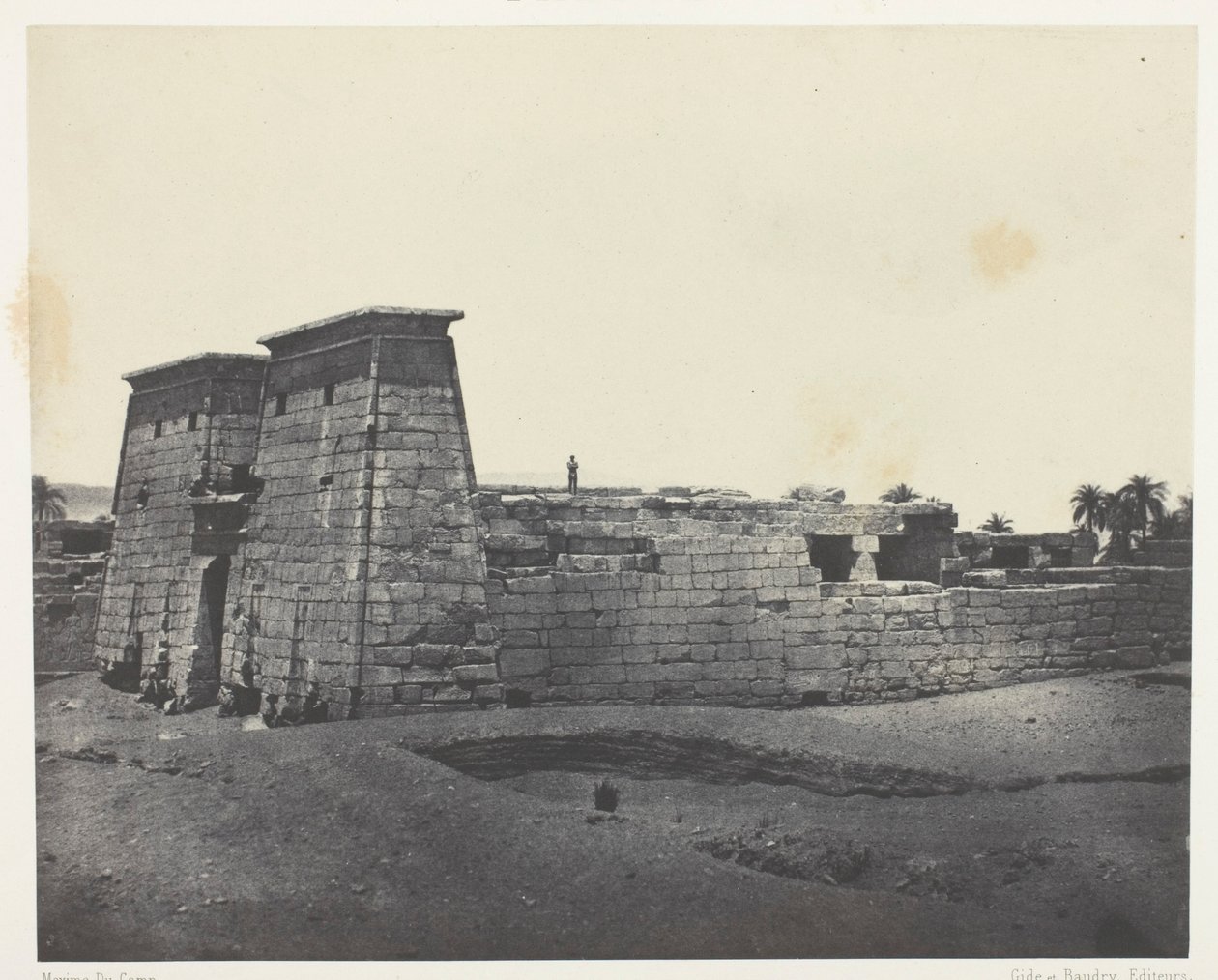 Karnak, Khonsin temppeli; Thebes tekijältä Maxime Du Camp