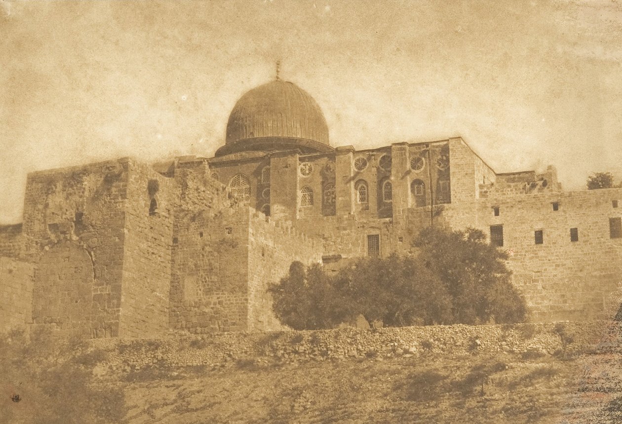 Koubbé-Nébi-Monça - Mooseksen kupoli Jerusalemissa, elokuu 1850. tekijältä Maxime Du Camp