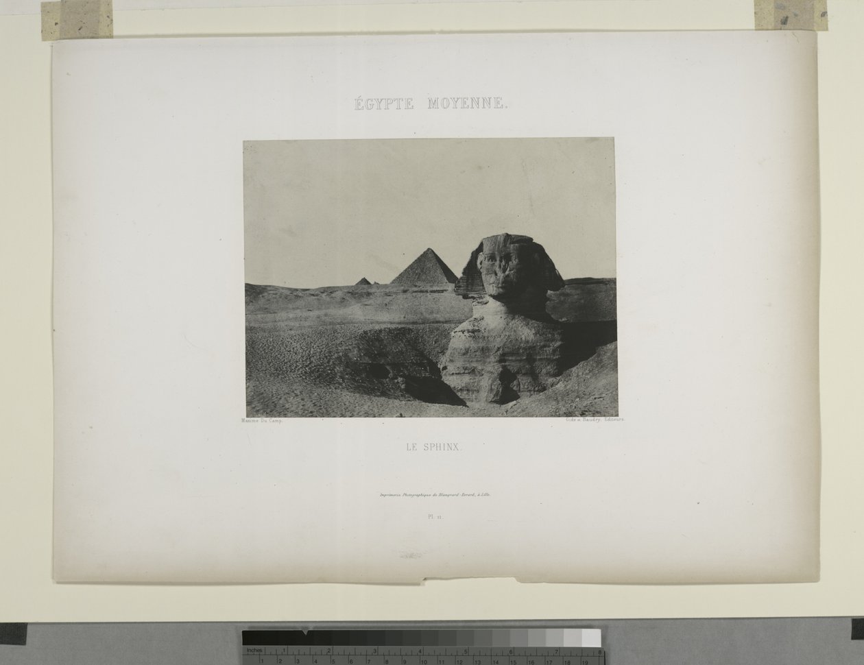 Le Sphinx, Egypti (m/w kuva) tekijältä Maxime Du Camp