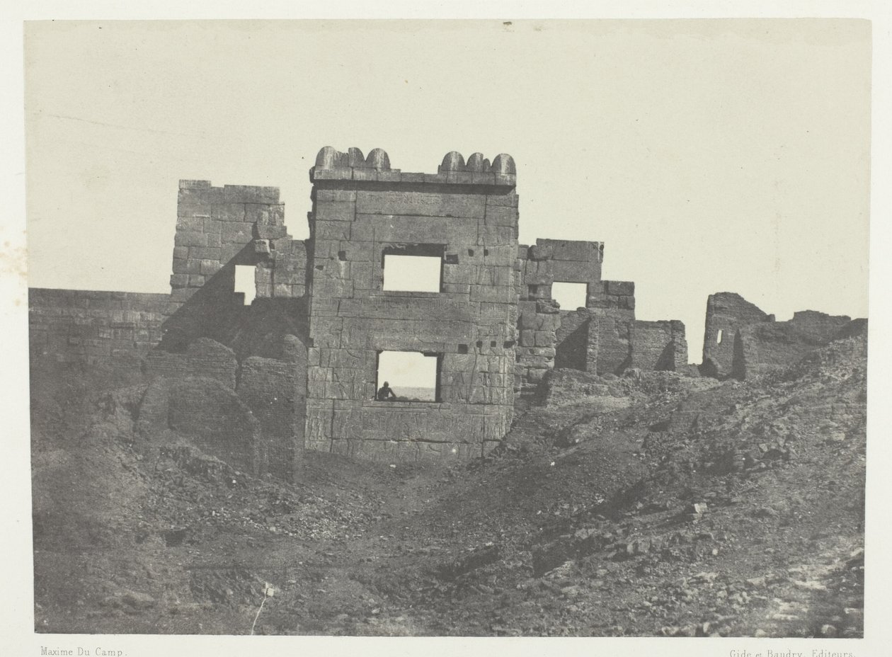 Medinet-Habou, Gynécée de Ramsès-Mèiamounin itäinen julkisivu; Thebes tekijältä Maxime Du Camp