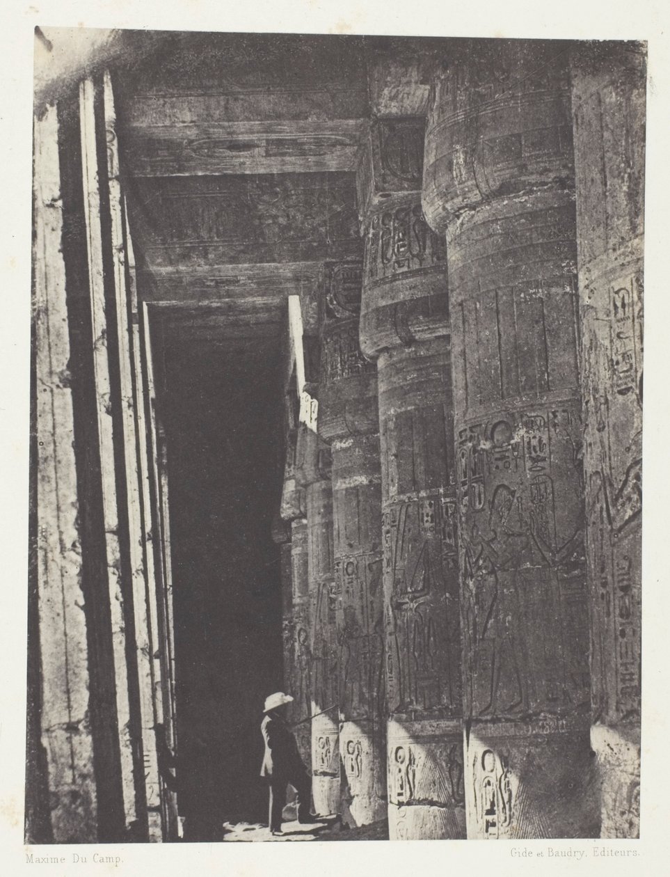 Medinet-Habou, Ramses-Méiamounin palatsin galleria; Thebes tekijältä Maxime Du Camp