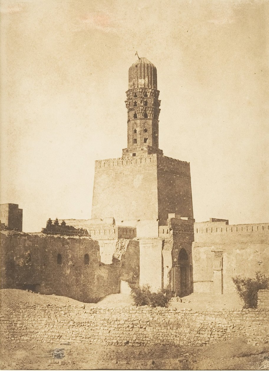 Khalif Hakemin moskeijan itäinen minareetti, Kairo, 27. joulukuuta 1849. tekijältä Maxime Du Camp