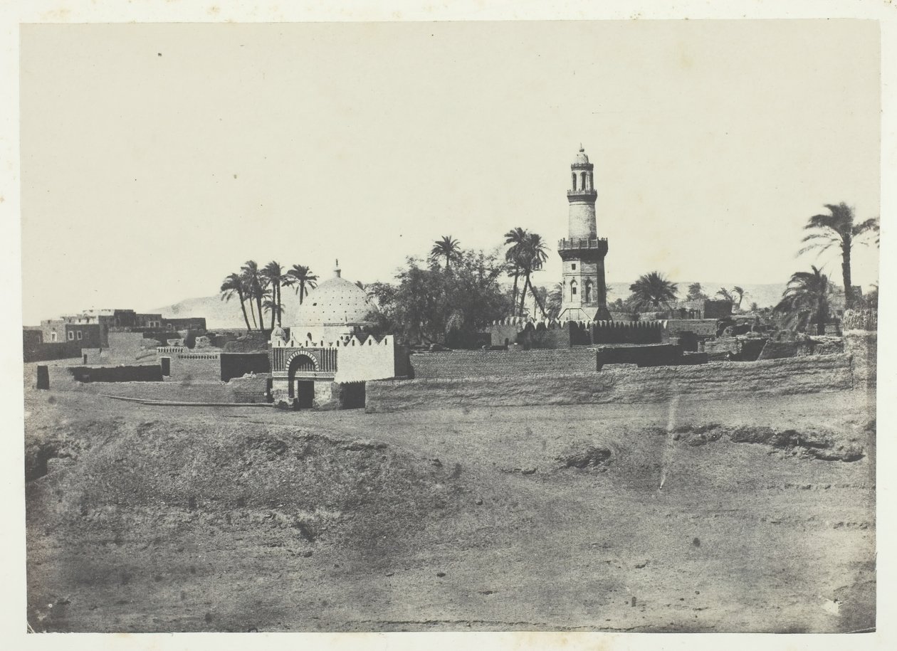 El-Arifin moskeija ja Mourad-Beyn hauta, Ylä-Egypti, 184951, painettu 1852. tekijältä Maxime Du Camp