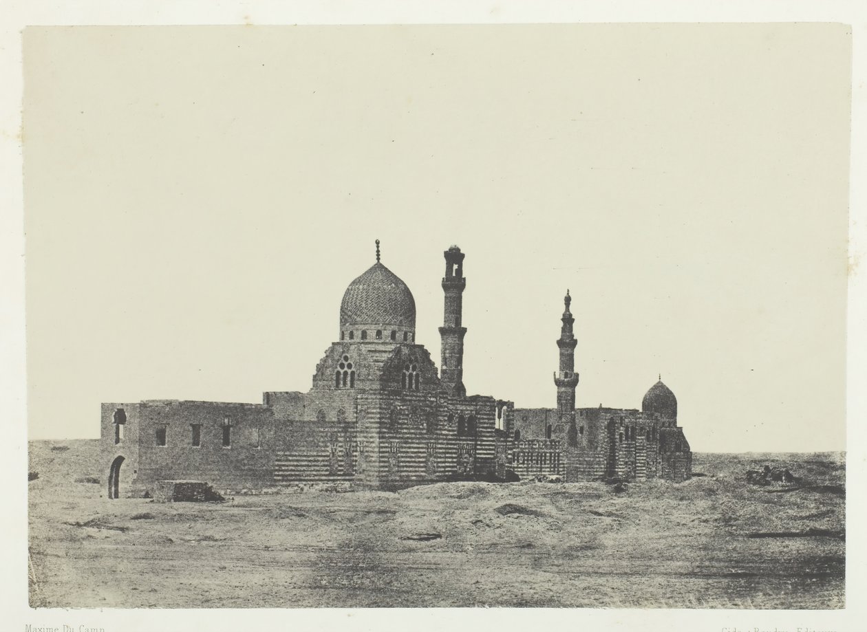 Ayoubiittien moskeija ja hauta, Le Kaire, 184951, painettu 1852. tekijältä Maxime Du Camp