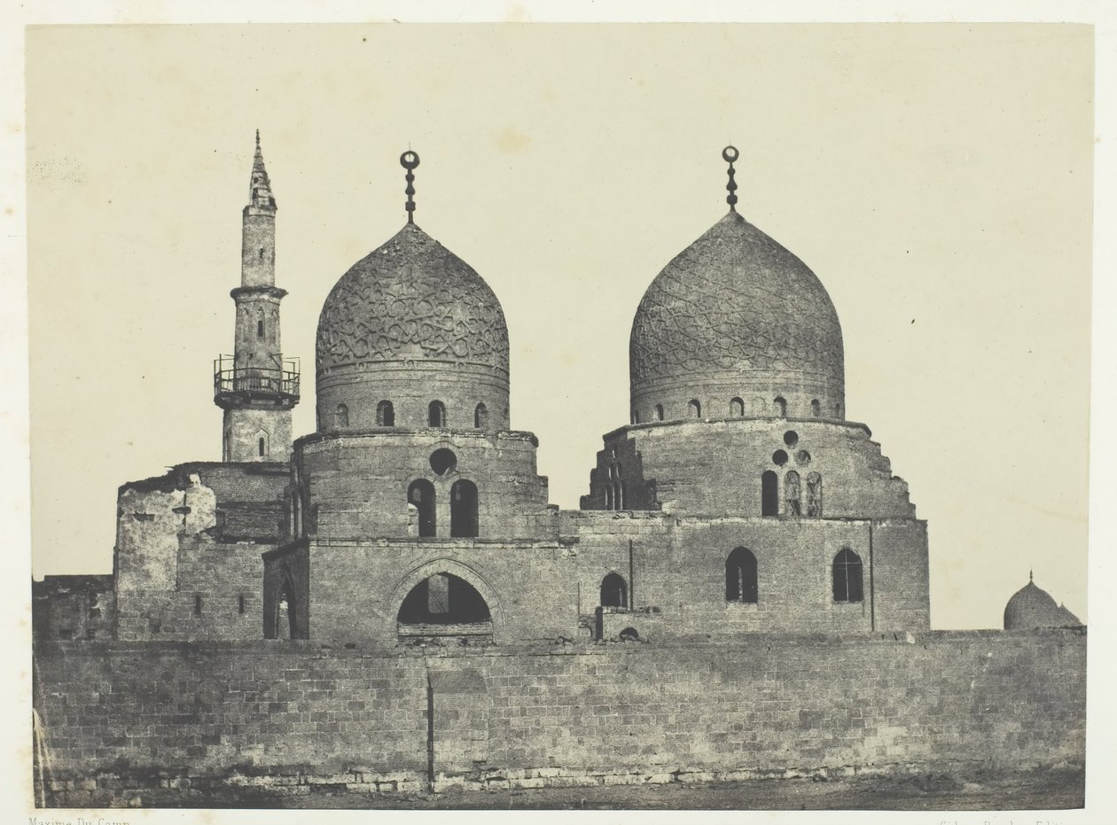 Sulttaani Kansou-el-Gourin moskeija ja hauta, Le Kaire, 184951, painettu 1852. tekijältä Maxime Du Camp