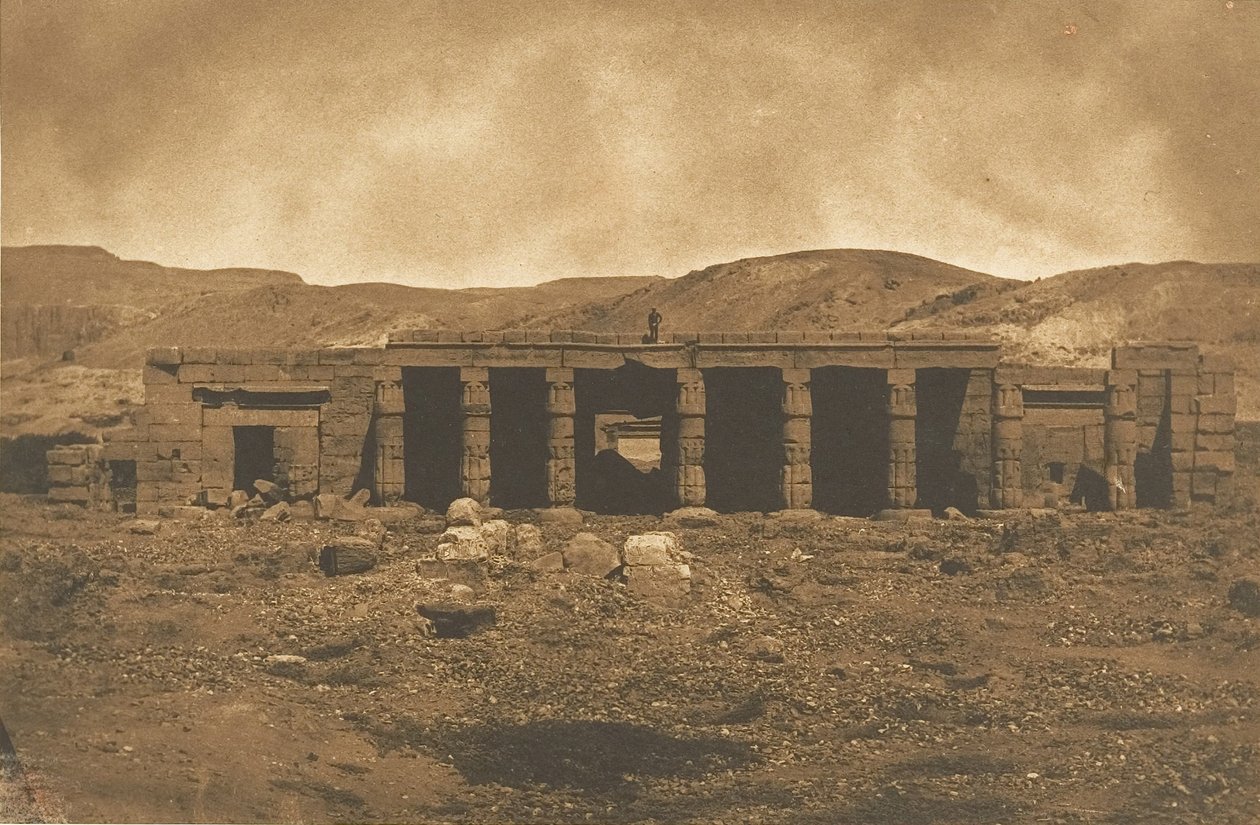 Gournah Menephteunin palatsi Thebassa, 1849-50. tekijältä Maxime Du Camp